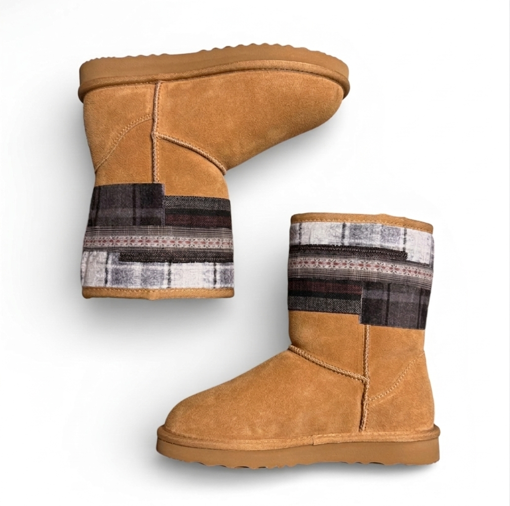 Flannel Boots (Tan)