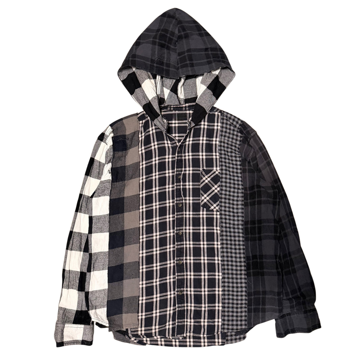 Flannel Hoodie (button up) (2 sizes)