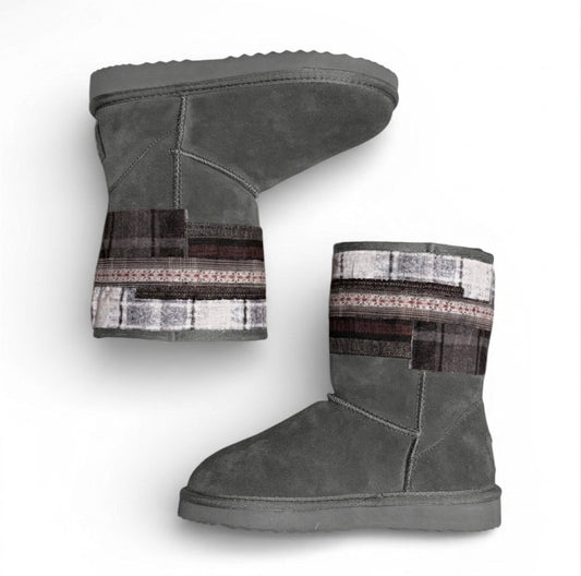 Flannel Boots (Grey)