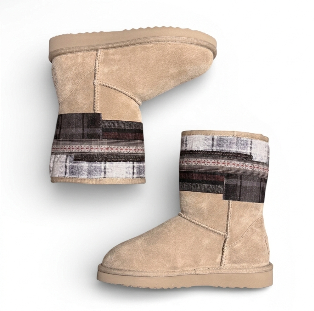 Flannel Boots (Sand)