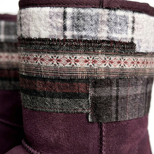 Flannel Boots (Plum)
